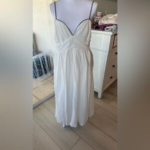 Anthropologie maeve seamed contrast midi dress